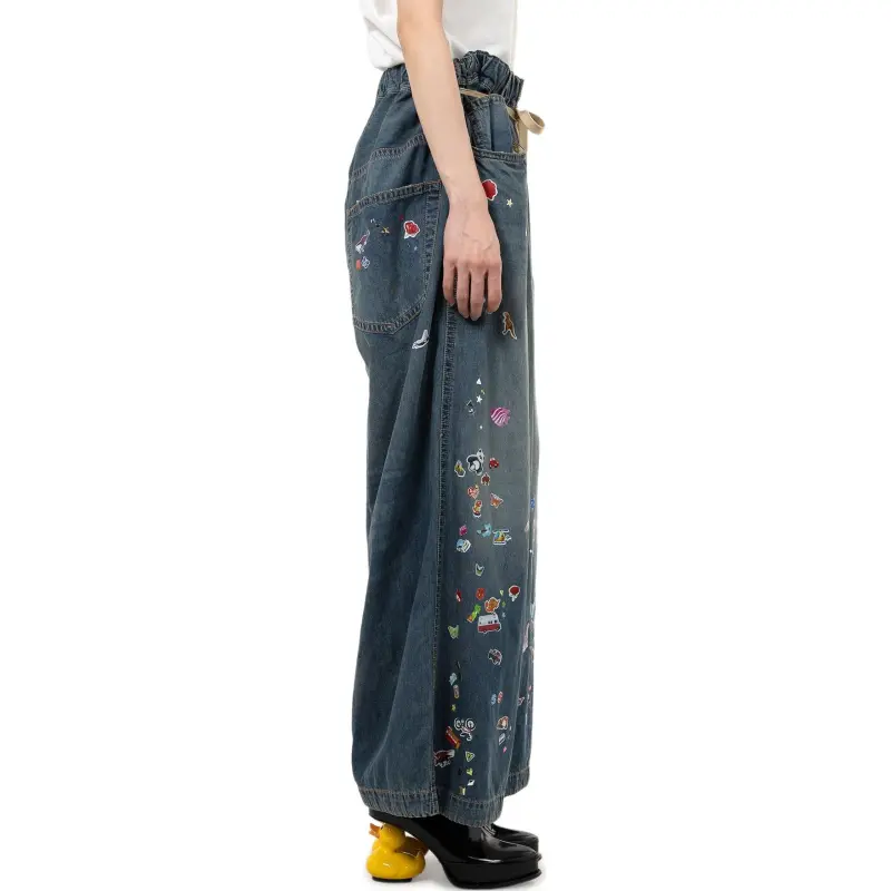 Maison Mihara Yasuhiro Sticker Printed Huge Jeans-4