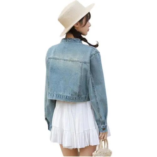 Mu Xiao Xin Denim Jacket Women's Blue