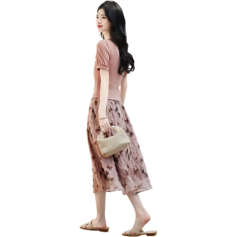 XINFEIYU Two Piece Skirt Sets Women's-1