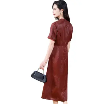 Yi Mengyuan Silk Short Sleeved Dress Women's