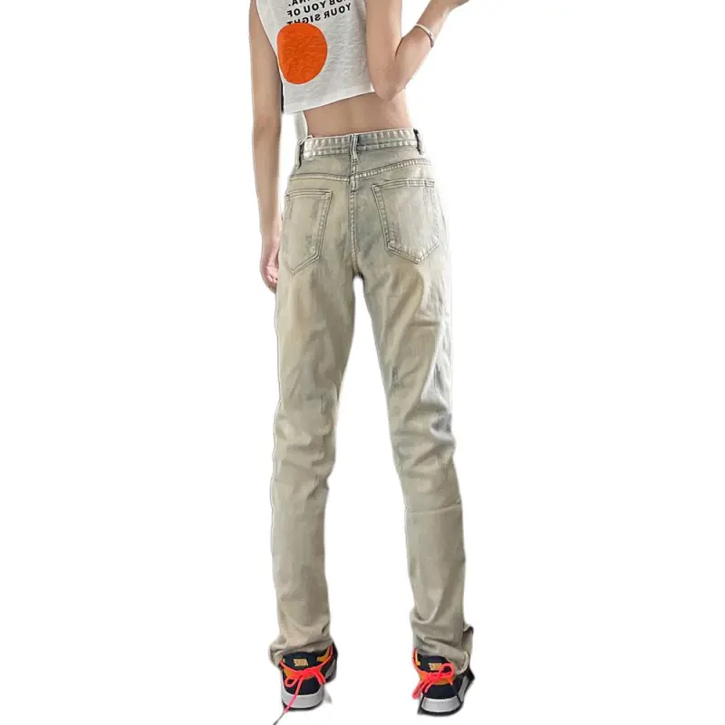 WELTER EXPERIMENT Jeans Unisex Yellow Mud-1