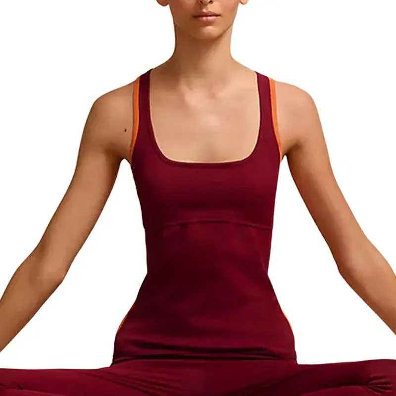 HERMES Sleeveless Sports Shirts Women's Red-1