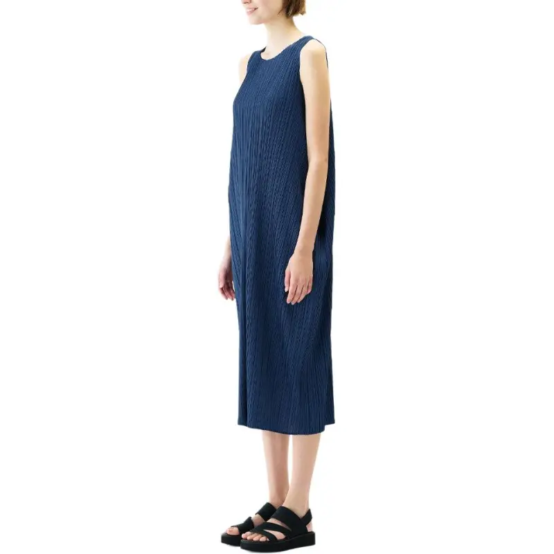 PLEATS PLEASE ISSEY MIYAKE Sleeveless Dress Women's Marine Blue-3