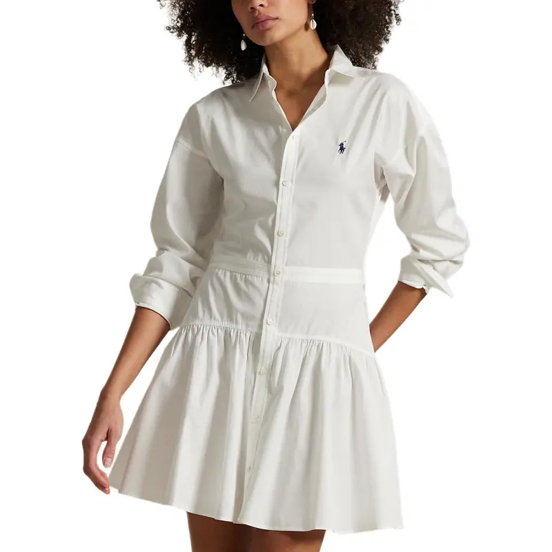 Polo Ralph Lauren Long Sleeved Dress Women's White-2