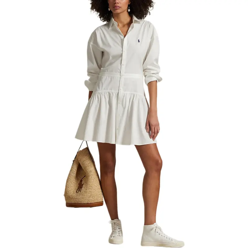 Polo Ralph Lauren Long Sleeved Dress Women's White-1