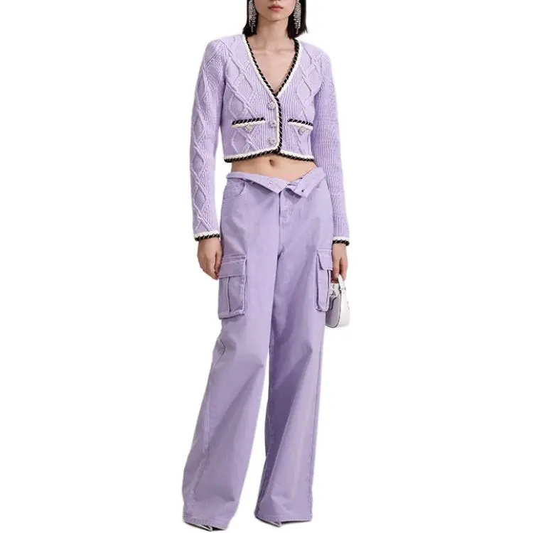 Self portrait Sweater Women's Purple-1