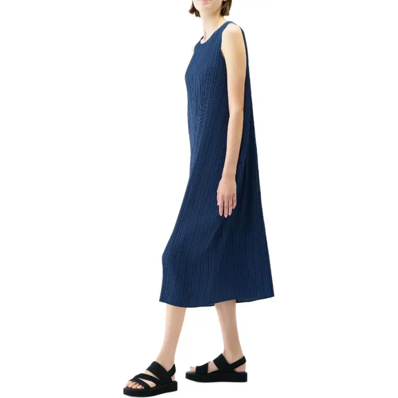 PLEATS PLEASE ISSEY MIYAKE Sleeveless Dress Women's Marine Blue-4