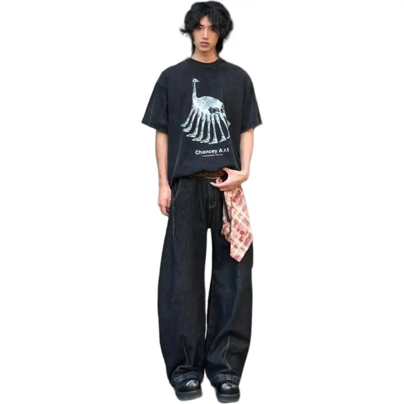 WELTER EXPERIMENT Jeans Unisex Black [high Quality]-2