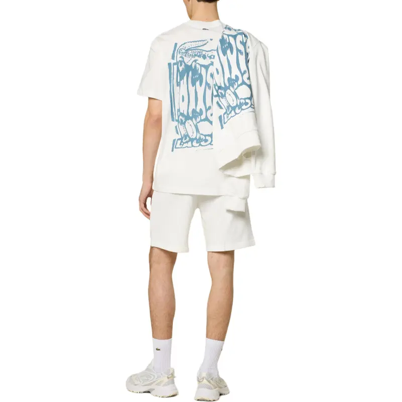 LACOSTE SS25 Fitness Clothing Men's Cream/Light Blue-2