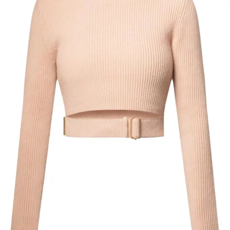LOUIS VUITTON Belted Cropped Pullover-3