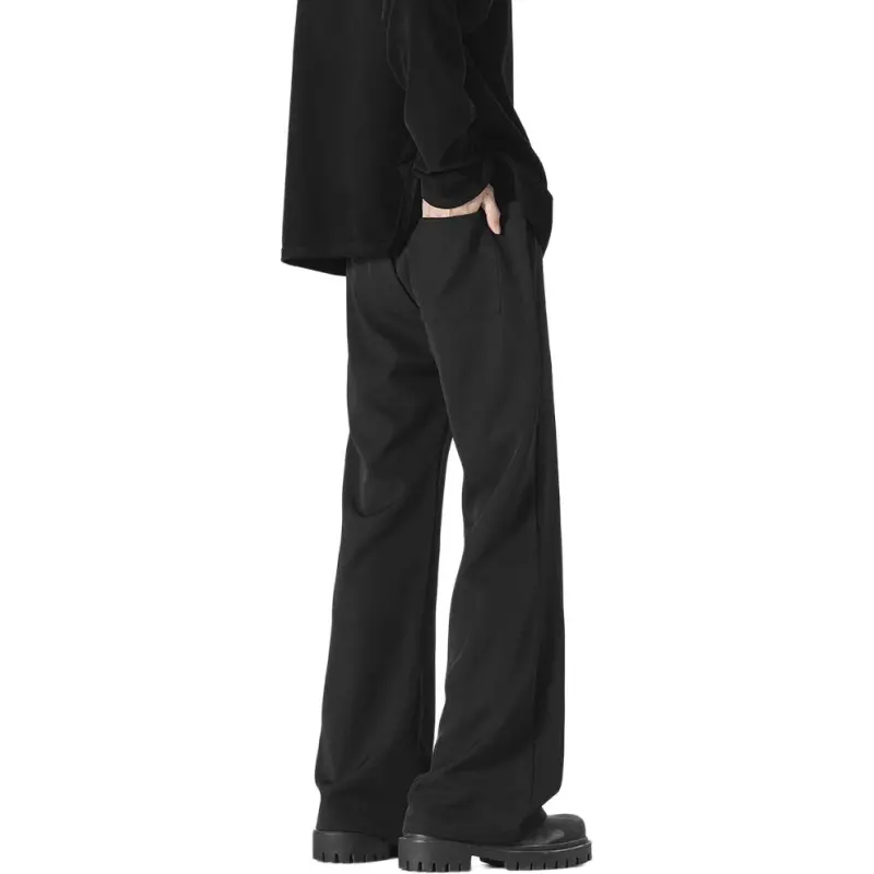 TESTUNG Casual Pants Unisex Black-1