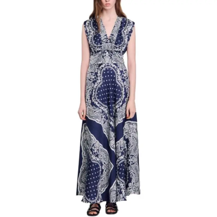 Sandro Paisley print Maxi Dress-2