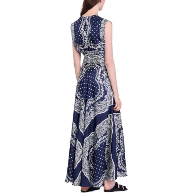 Sandro Paisley print Maxi Dress-3