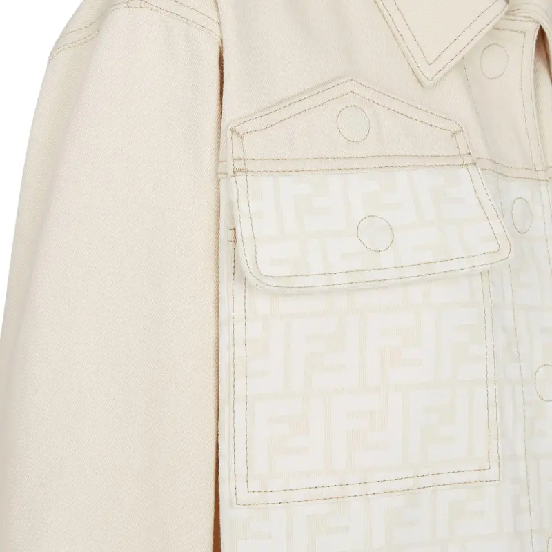 FENDI Panelled Button Up Jacket-4