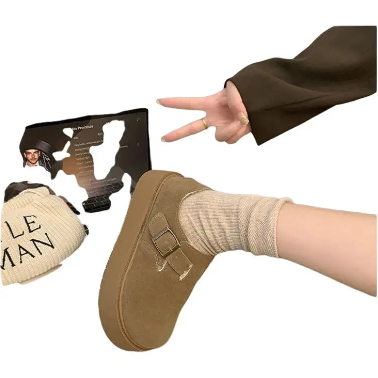 Yamada Hyakuju Home Slippers Chestnut Antelope Brown-9