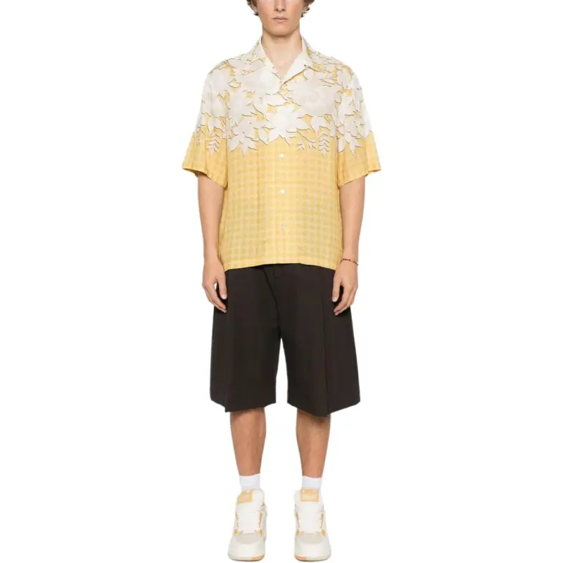 AMIRI Short Sleeved Floral Printed Shirt-1