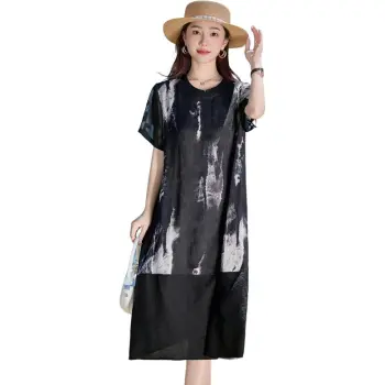 Yi Mengyuan Short Sleeved Dress Women's Black