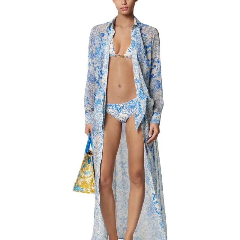 VERSACE Barocco UNDERWATER Swimming Shorts Women's Blue-2