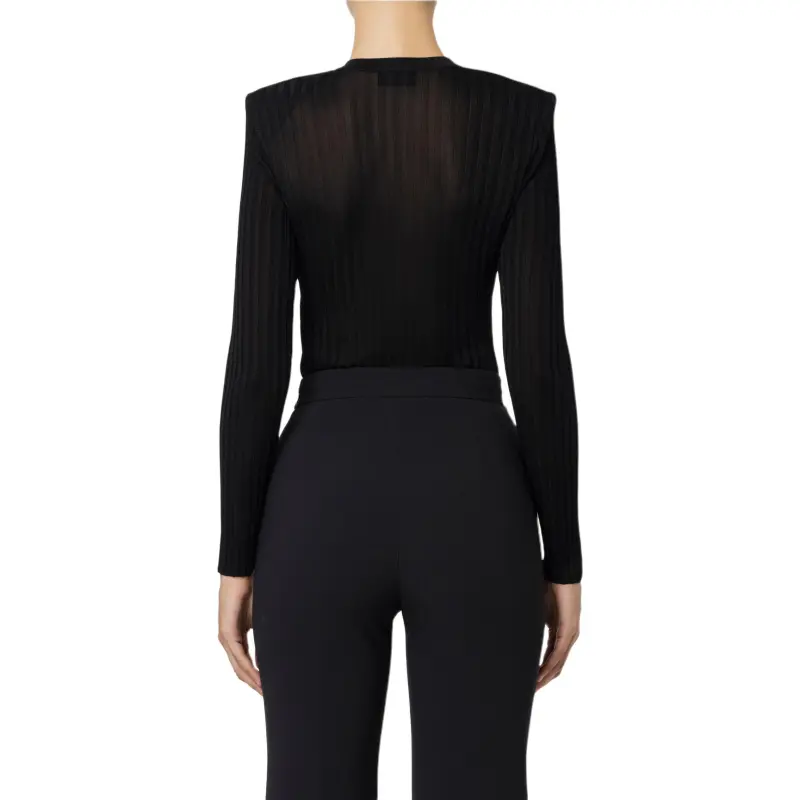 Elisabetta Franchi Logo Patch V Neck Top-1