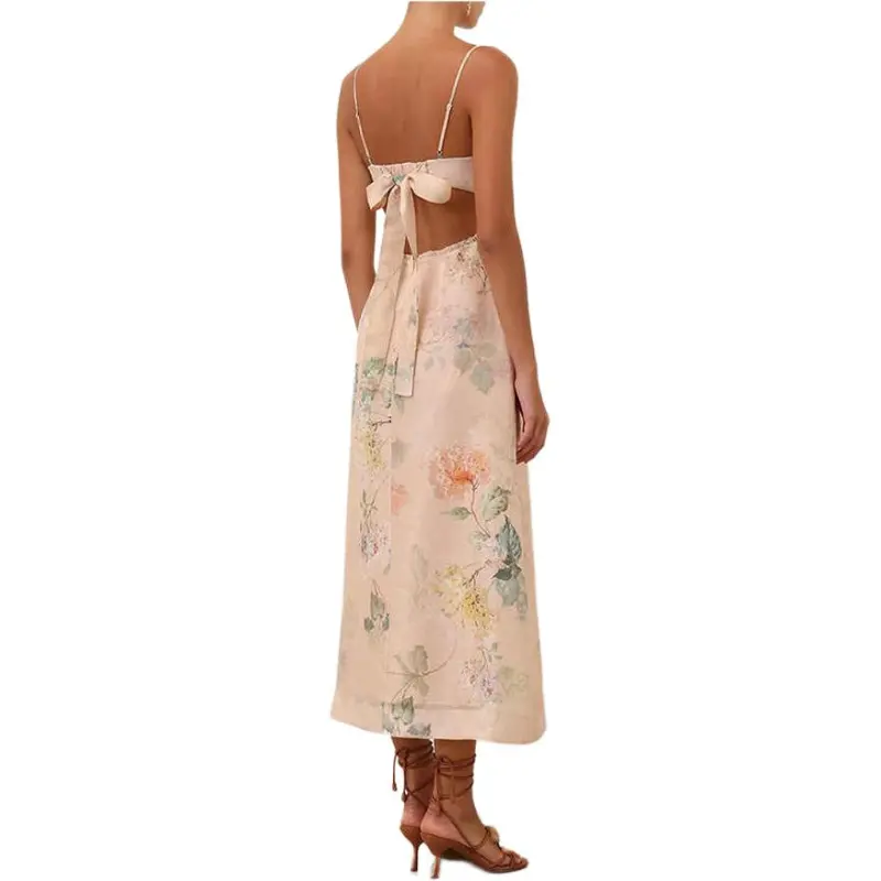 Zimmermann SS25 Slip Dresses Women's Peach-2