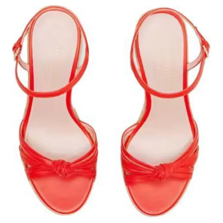 Kate Spade Tessa Strap Sandals 10cm Women's Red-3