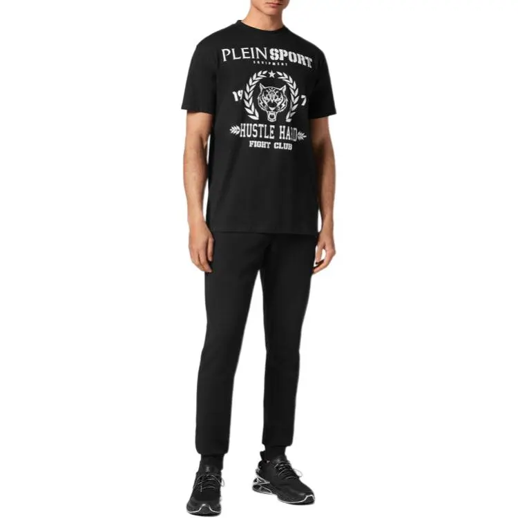 PLEIN SPORT Logo print Cotton Polo Shirt-1