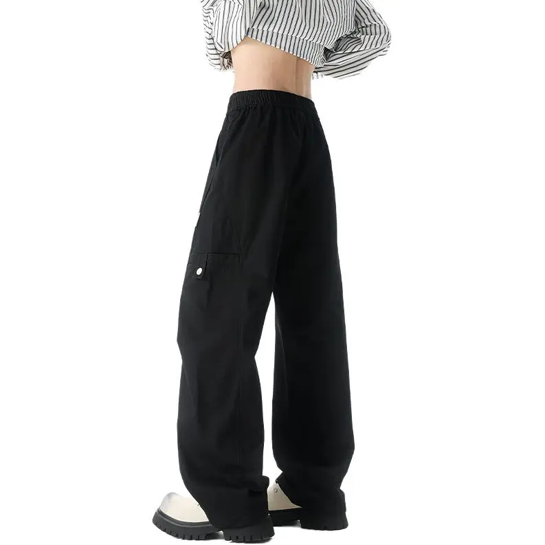 HCHUICHENG Casual Pants Unisex Khaki-1
