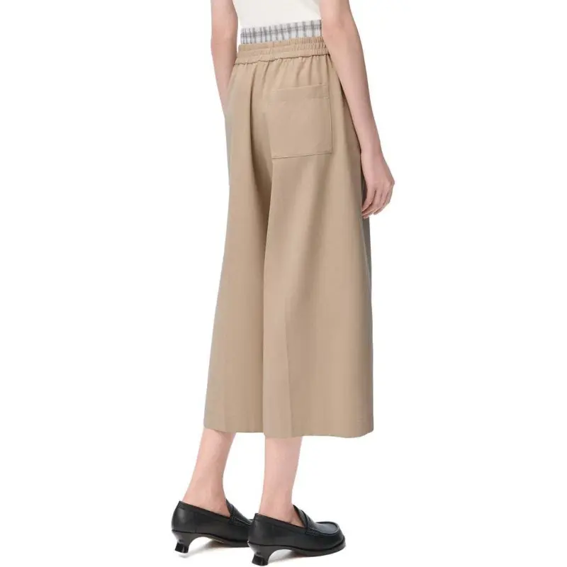 LOEWE Wide Leg Cropped Trousers-3