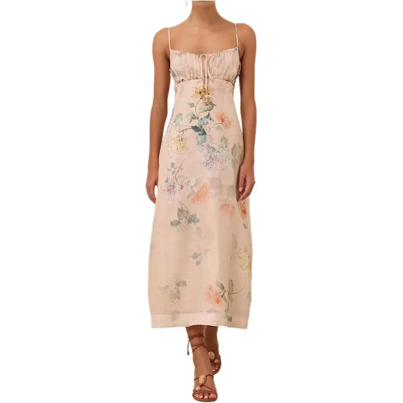 Zimmermann SS25 Slip Dresses Women's Peach-1