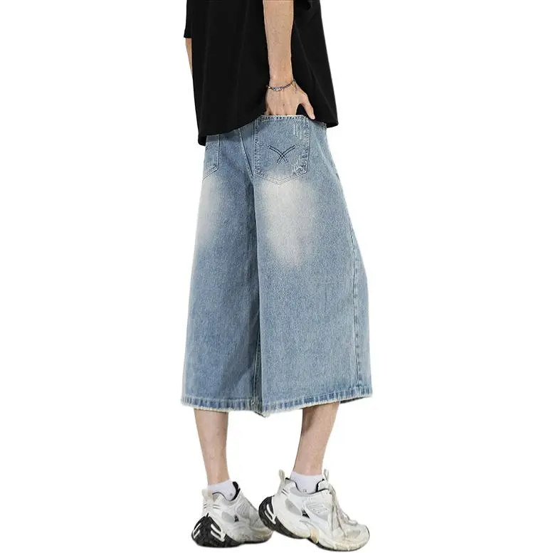CORNILOT Denim Shorts Unisex Blue-4