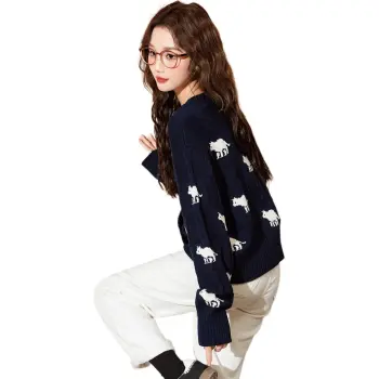 Tonlion Sweater Women's Navy Blue