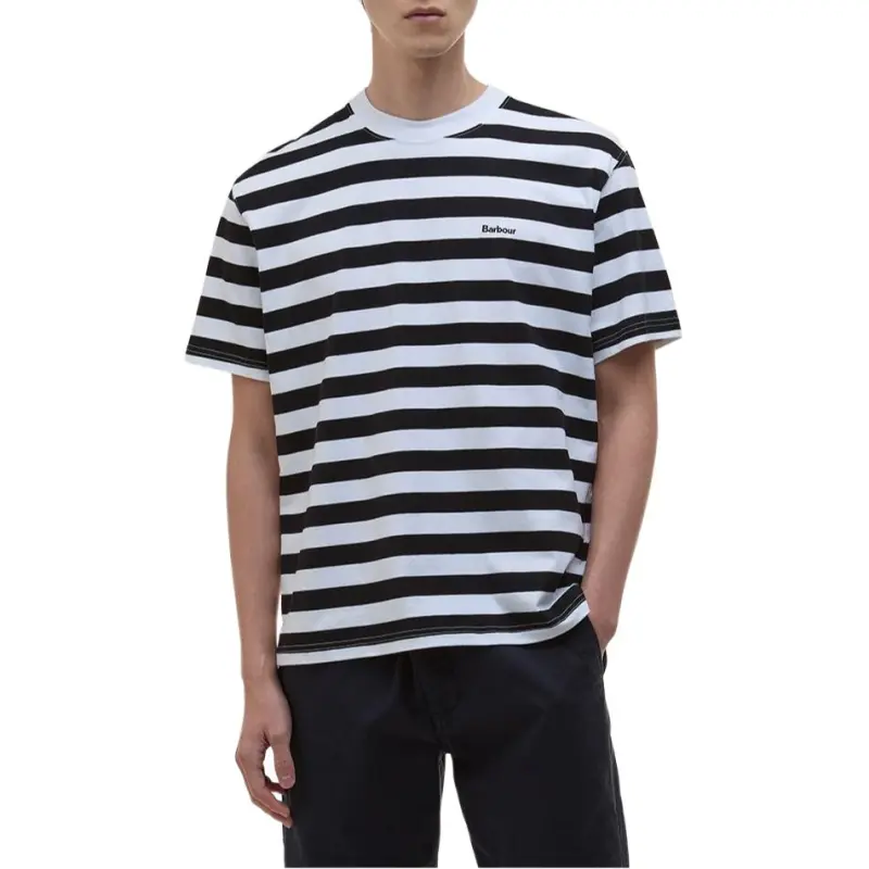 BARBOUR SS25 T Shirt Men's Black White-1