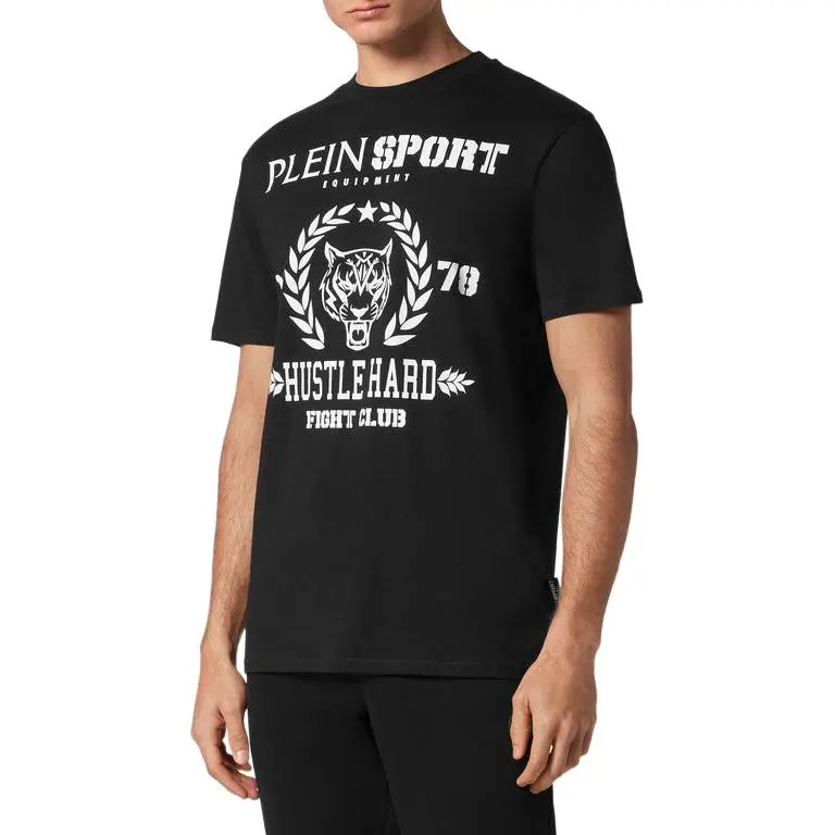 PLEIN SPORT Logo print Cotton Polo Shirt-3