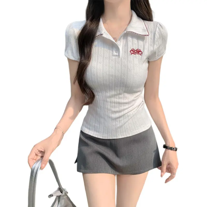 Dior Beauty Polo Shirts Women's White-5