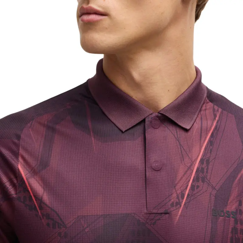 HUGO BOSS SS25 Polo Shirt Men's Dark Red-4