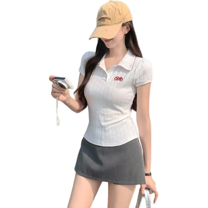 Dior Beauty Polo Shirts Women's White-3