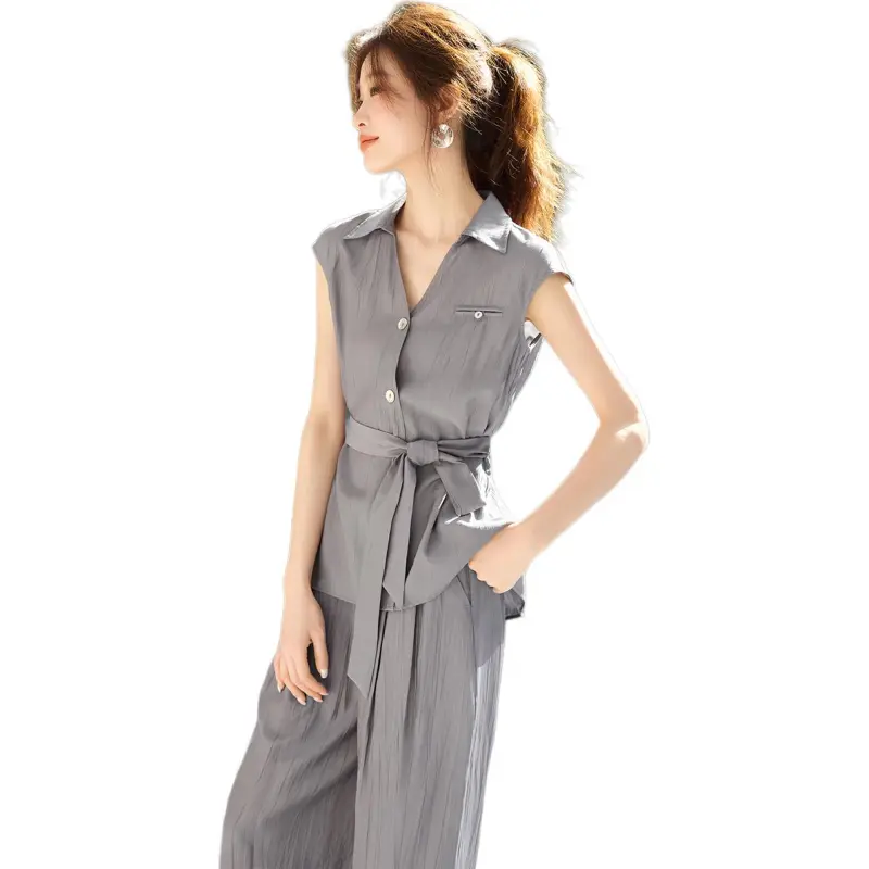 Mo Han Yi Mei Casual Suit Women's Gray-1
