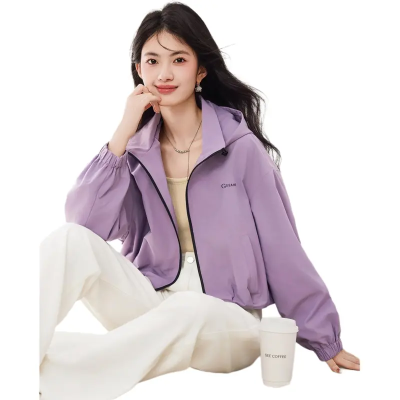 XINFEIYU Jackets Women's Purple-1