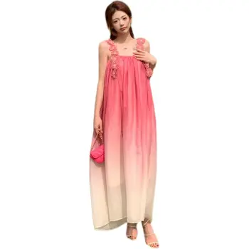 The Temptation Of The Muse Slip Dress Women's Gradient Pink