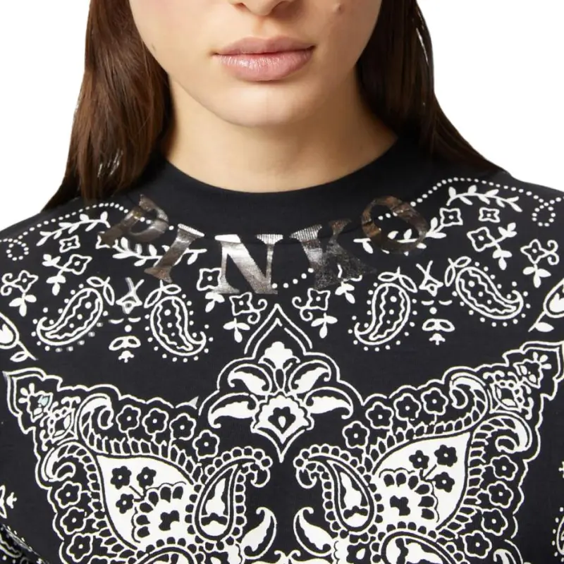 PINKO Paisley Print T shirt-4