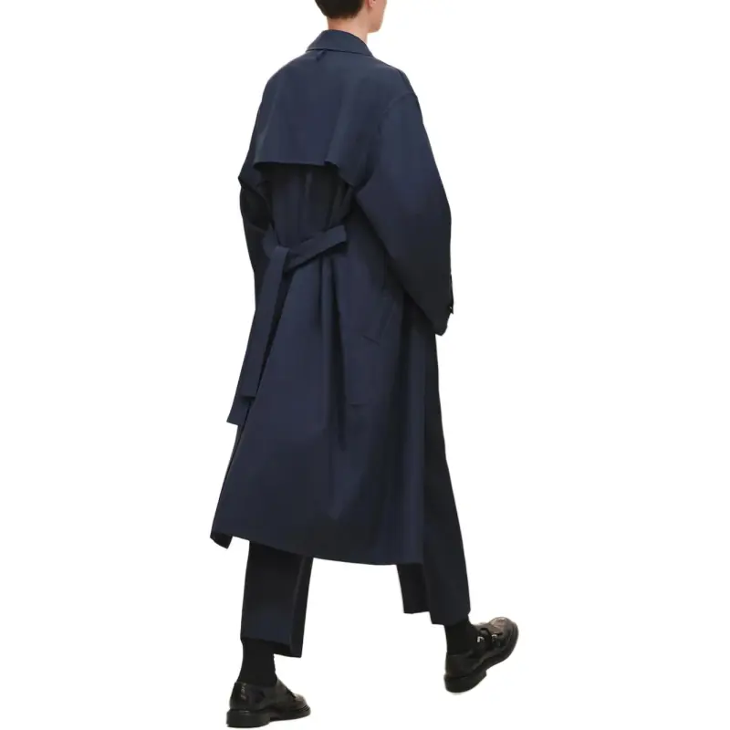 HERMES FW25 Trench Coat Women's Ink Blue-2