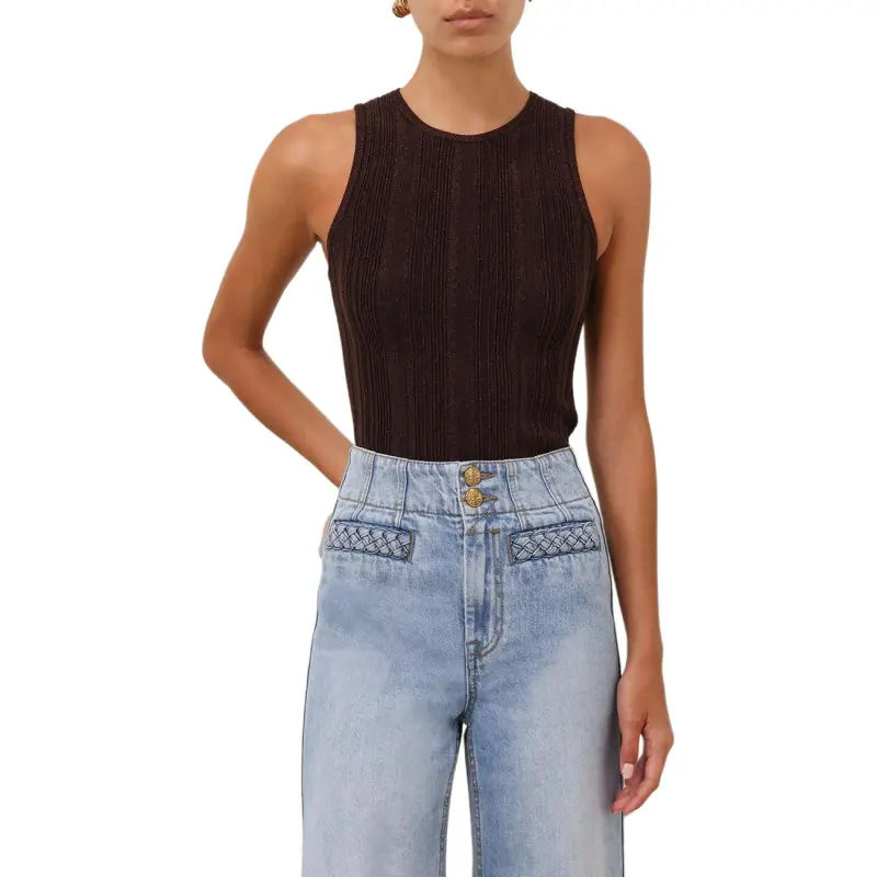 Zimmermann SS25 Tank Tops Women's Chocolate-1