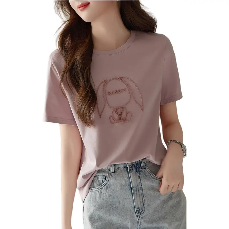 Mu Xiao Xin T Shirts Women's Pink-3