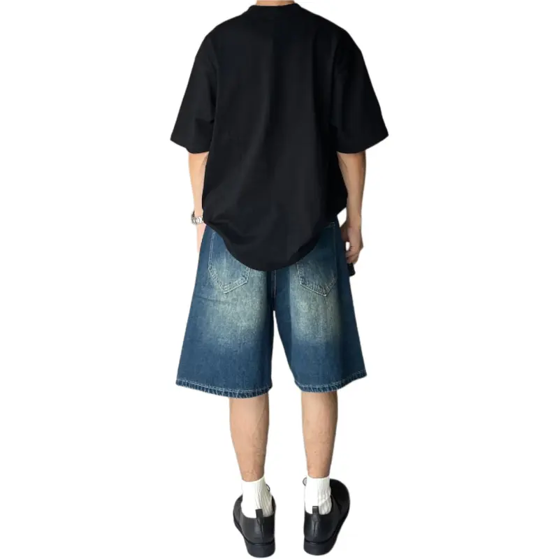 KVIV Denim Shorts Unisex Vintage Blue [Curator's Recommendation]-3