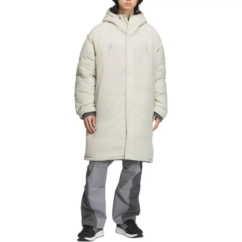 Adidas FW24 FUSTL P DJK LON Down Jacket Men's Light Sesame Earth Gray-1