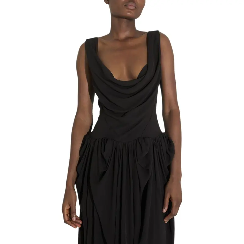 Vivienne Westwood Gathered Detail Sleeveless Midi Dress-4