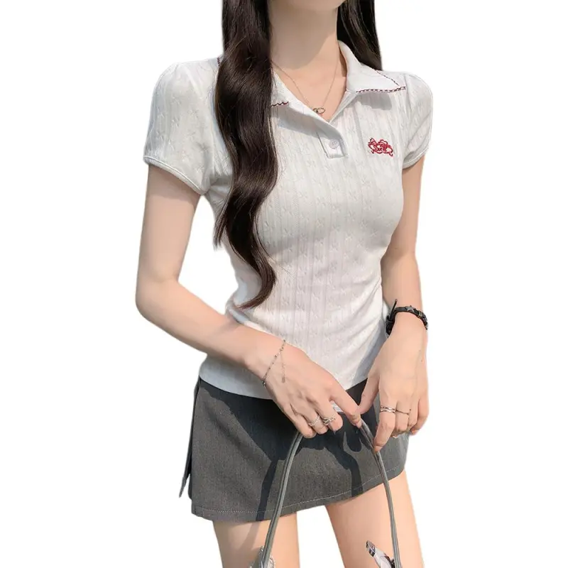 Dior Beauty Polo Shirts Women's White-4