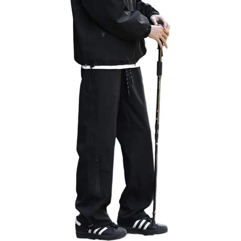 PAINT STAIN Casual Pants Unisex Black-18