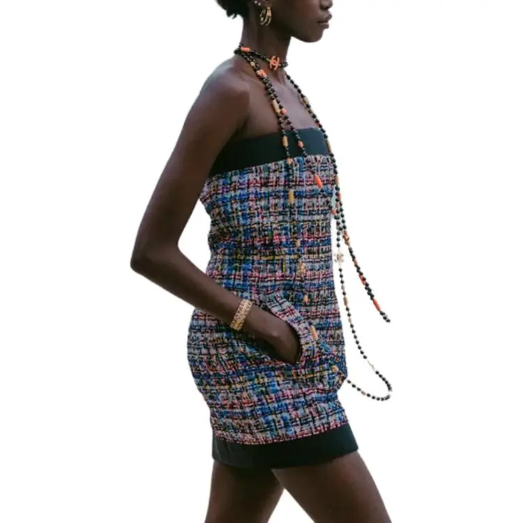 CHANEL Sleeveless Dresses Women's Multicolor-2