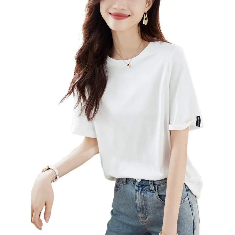 Mo Han Yi Mei Regular T Shirt Women's White-1